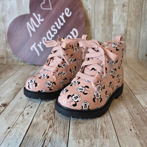 Girls Disney Minnie Mouse Boots Size 6 Pink